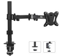 Maclean Galda stiprinājums LCD monitoram 13"-27" VESA 8kg Melns - monitor mount, desk bracket, Maclean mount