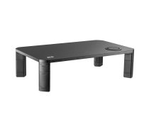 Ergo Office ER-415 Monitora paliktnis ar Qi lādētāju, 17-32", Melns - monitor stand, desk monitor riser