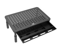 Maclean MC-946 Monitora un klēpjdatora paliktnis ar atvilktni, 13-32", Melns - monitor stand, laptop stand