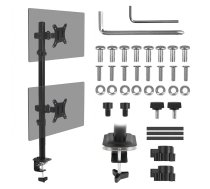 Maclean MC-966 galda stiprinājums 2 monitoriem, 13-27", 9kg, VESA 100x100 - monitor mount, desk mount