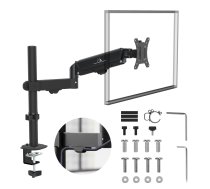 Maclean MC-135 Monitora stiprinājums ar gāzes atsperi, 17"-32", 2-10kg, Melns - monitor mount, desk monitor arm