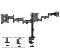 Maclean MC-691 galda stiprinājums 3 monitoriem, 13"-27", 8kg - monitor mount, desk mount, for 3 monitors