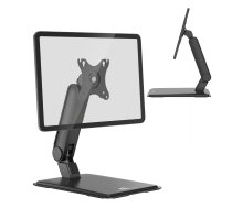 Maclean MC-989 brīvi stāvošs skārienekrāna monitora statīvs, 17"-32", melns - monitor stand, touch screen holder
