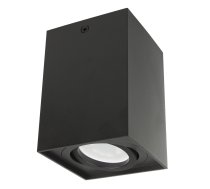 Maclean MCE426 B kvadrātveida virsapmetuma gaismeklis, GU10, alumīnija, melns - surface-mounted spotlight