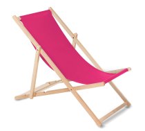 Greenblue GB183 klasiskais dižskābarža koka zvilnis, rozā - wooden deck chair, garden lounger, foldable deck chair