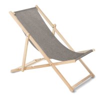 Greenblue GB183M Melange koka atpūtas krēsls, pelēks - wooden deck chair, garden chair, folding deck chair