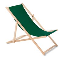 Greenblue GB183 koka atpūtas krēsls, tumši zaļš - wooden deck chair, garden chair, folding deck chair