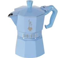 Bialetti Moka Exclusive 9061 espresso kafijas automāts, 3 tasītes, gaiši zils - espresso maker, 3 cup moka pot