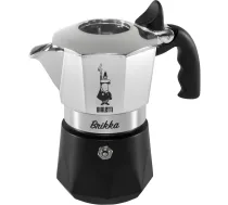 Bialetti New Brikka 2023 Espresso kafijas kanna 2 tasītēm Melna/Sudraba - espresso maker, moka pot, 2 cup coffee maker