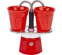Bialetti MINI EXPRESS Set espresso kafijas automāts ar 2 krūzītēm, Sarkans - Bialetti espresso maker