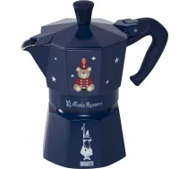 Bialetti Moka Express 3TZ Joyful Memories kafijas automāts, zils - moka pot, espresso maker, stovetop coffee maker