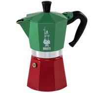 Bialetti Moka Express 6TZ Italia Tricolore kafijas automāts - moka pot, coffee maker, espresso maker