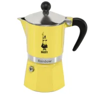 Bialetti Rainbow 3 Tašu Espresso Kafijas Kanna, Dzeltena - Bialetti espresso maker, moka pot yellow