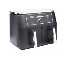 Karstā gaisa fritieris Ninja AF400EU Foodi MAX Dual Zone, 9.5 l, 2470 W, melns / sudraba - double basket air fryer