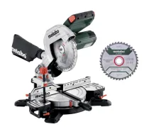 Leņķzāģis Metabo KGS 216 M ar vilkšanas funkciju un papildu zāģripu - mitre saw, crosscut saw, sliding mitre saw