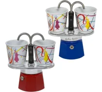 Bialetti MINI EXPRESS Kandinsky espresso kafijas automāta komplekts ar 2 krūzītēm - Bialetti espresso maker