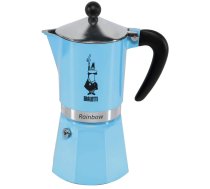 Bialetti Rainbow 6TZ kafijas kanna 270ml gaiši zila - moka pot 6 cup, espresso maker, blue moka pot