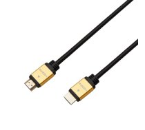 4K HDMI 2.0 Kabelis 1m 60Hz 18Gbps Melns
