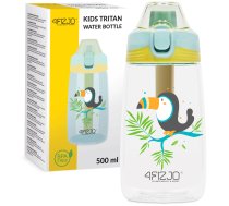 4Fizjo Tukan bērnu ūdens pudele 500 ml, daudzkrāsaina - kids water bottle, 4Fizjo bottle, Tritan water bottle
