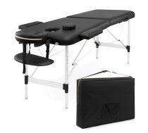 Pārnēsājams alumīnija masāžas galds 4FIZJO, 70 cm, melns - massage tables, massage beds, folding massage table