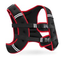 Svara veste 4FIZJO 10 kg, melna/sarkana - weighted vest 10kg, 4fizjo weighted vest, workout weight vest