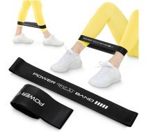 4Fizjo Mini Power Band Pretestības gumija, 1.2 mm, 15-20 kg, Melna - resistance band, fitness band, strength training