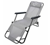 Gotel L66Y 3 pozīciju saliekams dārza zvilnis, pelēks - garden lounger, folding chair, beach chair