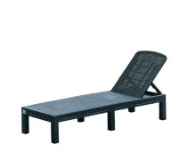 Gotel L65 saliekams dārza un pludmales zvilnis, pelēks/brūns - garden lounger, beach lounger, folding sun lounger