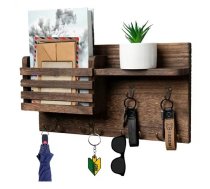 Gotel M17A sienas plaukts ar pakaramajiem un organizatoru - wall shelf, hallway shelf, clothes hanger