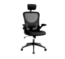 Ergonomisks grozāms biroja krēsls ar regulējamu galvas balstu, melns - office chairs, office chair, computer chair