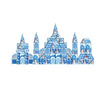 Gotel BK2B 3D magnētiskie klucīši Ledus pils, 96 gab. - magnetic blocks, 3D construction toy, ice castle
