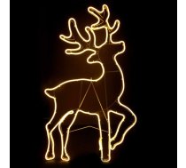 Neona LED gaismas figūra Ziemeļbriedis 92 cm, silti balta