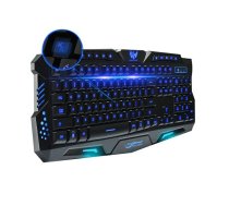 Spēļu klaviatūra ar RGB apgaismojumu ergonomiska un ūdensizturīga USB