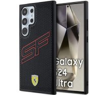 Ferrari Samsung Galaxy S24 Ultra vāciņš Big SF Perforated, melns - ferrari phone case, scuderia ferrari cover
