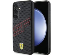 Ferrari Samsung Galaxy S24+ vāciņš Big SF Perforated, melns - ferrari phone case, scuderia ferrari accessories