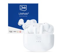 3mk LifePods bezvadu in-ear austiņas ar ANC, baltas - wireless headphones, anc earbuds, bluetooth 5.3 headphones