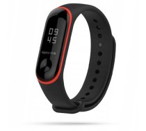 Tech-Protect Smooth apvalks Xiaomi Mi Band 3/4 - melns un sarkans | case for black and red