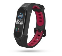 Tech-Protect Armor Strap siksniņa Xiaomi Mi Smart Band 5 / 6 / 6 NFC, melna/sarkana - sports watch band
