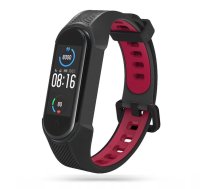 Tech-Protect Armor siksniņa Xiaomi Mi Smart Band 5 / 6 7 NFC - melna un sarkana | strap for black and red
