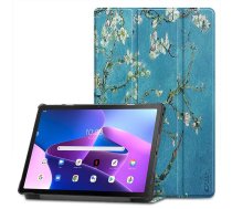 Lenovo Tab M10 Plus (3rd Gen) 10.6" (TB125FU, TB128FU) Trifold Tech-Protect SmartCase Protective Cover Case, Blue with Flowers | Planšetes Vāciņš Maciņš Apvalks Grāmatiņa