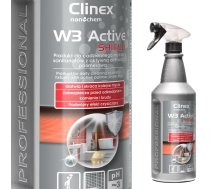 Vannas istabas un tualetes tīrīšanas līdzeklis noņem rūsu, kaļķakmeni, ziepju nosēdumus CLINEX W3 Active SHIELD 1L | Bathroom and toilet cleaner removes rust, scale, soap scum