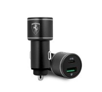 Ferrari lādētājs FEOCCALBK PD-QC 3.0 36W Fast Charge melns/melns Scuderia | charger black/black