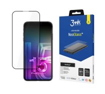 Apple iPhone 15 Pro Max 6.7'' 3MK NeoGlass Tempered Glass Screen Protector | Telefona Aizsargstikls uz Visu Ekrānu Pilna Pārklājuma