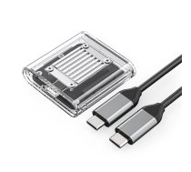 Orico TC20-M2-10G M.2 NVMe SSD ārējais disks, caurspīdīgs - m.2 nvme enclosure, 2230 ssd adapter, usb-c disk caddy