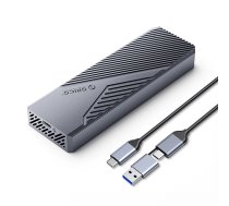 Orico CNM2-G20 M.2 NVMe SSD ārējais disks USB-C 3.2 20Gb/s, pelēks - m.2 nvme enclosure, external ssd case