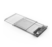 2.5" USB-C 5Gb/s kabatas cietais disks/SSD - caurspīdīgs | Drive Pocket HDD/SSD 5Gbps transparent