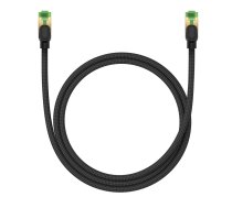 Baseus ātrais RJ45 kat. tīkla kabelis. 8 40Gbps 1m pīts melns | Fast Cat. Network Cable. Braided Black