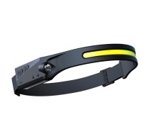 LED galvas lukturis ar kustību sensoru WLCHL03, USB-C, 1200 mAh, melns - LED headlamp, motion sensor flashlight