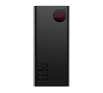 Baseus Adaman portatīvais lādētājs ar ātro uzlādi 20000mAh 22.5W + USB-A - USB-C 3A kabelis 0.3m melns | Powerbank With Fast Charging Cable Black