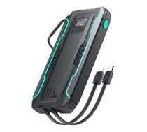 Joyroom JR-L017 10000mAh 22.5W ārējais akumulators ar USB-C / Lightning kabeļiem, melns - joyroom powerbank